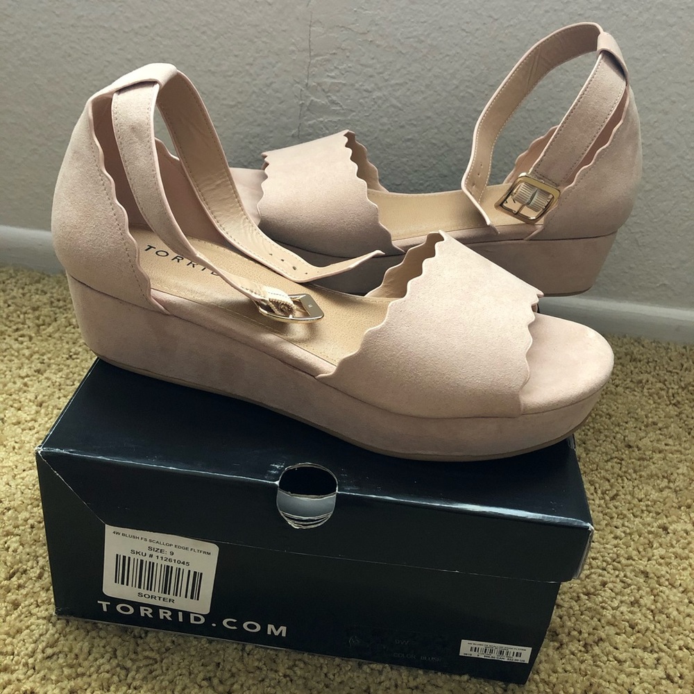 Torrid Blush Scalloped Flatform